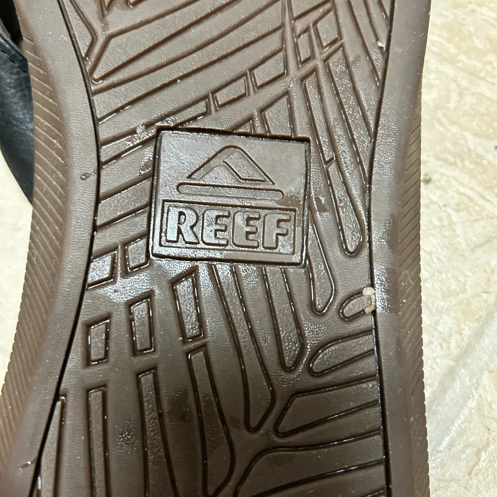 Reef Santa Ana Flip Flops Sandals Sz 12 Black